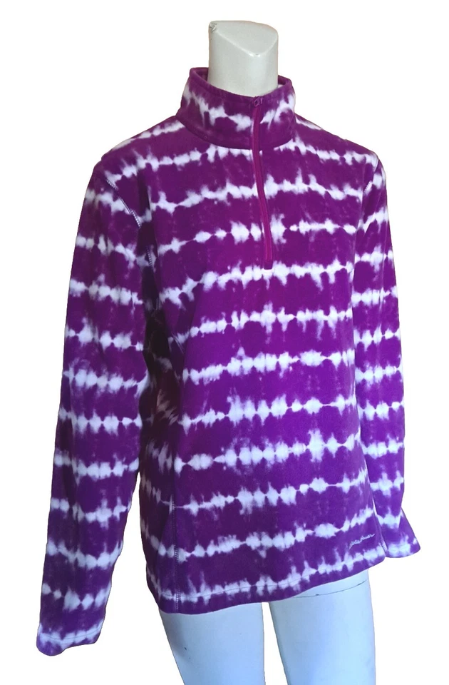 Chaqueta Pullover Eddie Bauer 1/3 Cremallera Polar Top Esquí Exterior Para Mujer Talla XL Foto 2 de 4