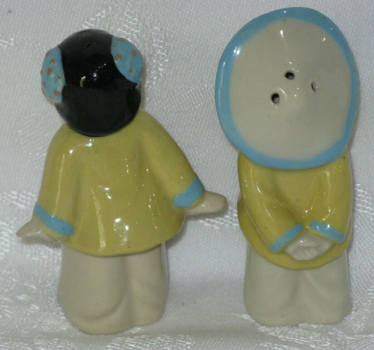 Vintage Ceramic Arts Studio Asian Man & Woman Salt & Pepper Shakers