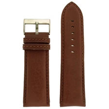 Extra Wide XL Watch Band Leather Dark Brown 26mm 28mm 30mm