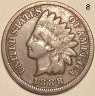 1888 Indian Head Penny Cent