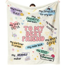 Best Friend Blanket for Women, Best Friend Birthday Gifts for Women, Bestie B...