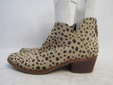 DV Dolce Vita Womens Size 6 M Brown Black Suede Zip Ankle Fashion Boots Bootie