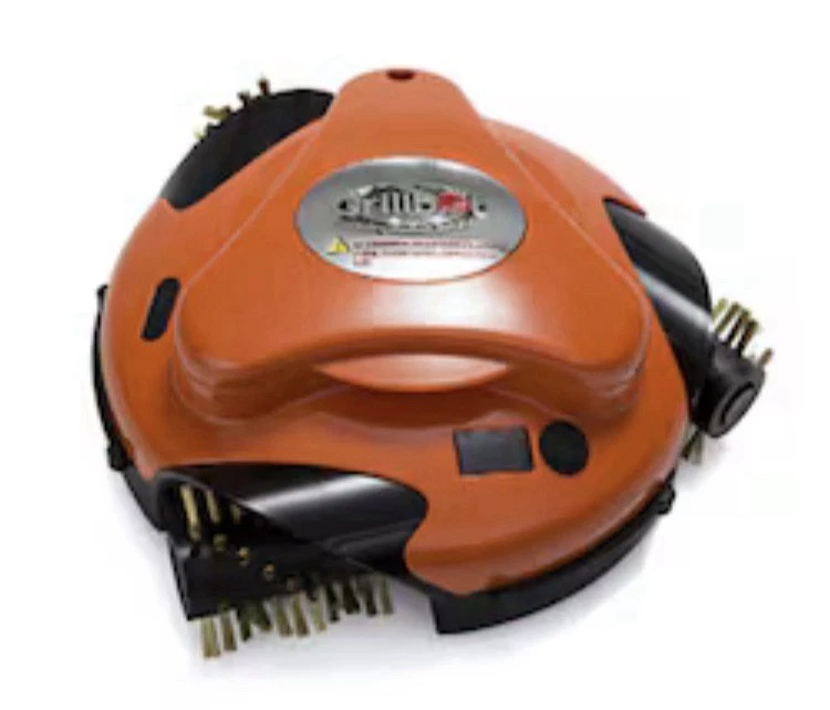 Robot Automático de Limpieza de Parrilla Grillbot, Naranja, Cepillos de Latón + Estuche de Transporte, NUEVO Foto 2 de 4