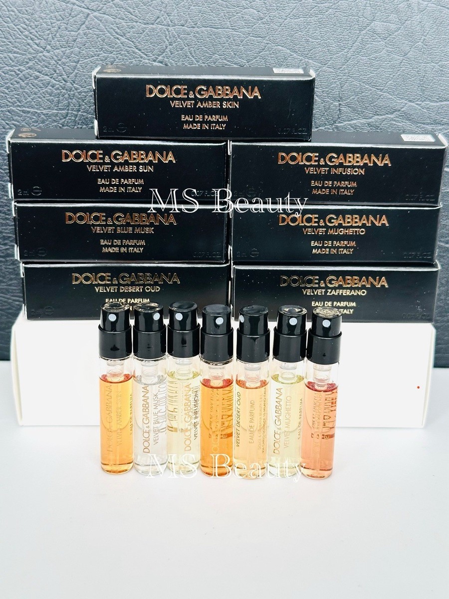 Dolce & Gabbana Velvet Collection Perfume Sample Size 2ml (7pcs