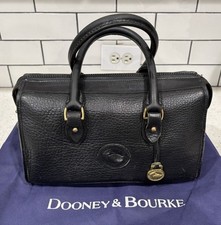 Dooney  Bourke Vintage 1980s Black All Weather Leather Satchel/Top Handle