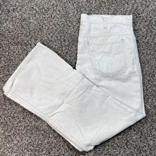 Vintage Levi's White Corduroy Pants Men's 33x29 Straight Leg Classic USA Made
