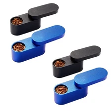 ( Pack of 4 ) 2" Metal Detachment Mini Tobacco Smoking Pipes with Caps Hand Pipe