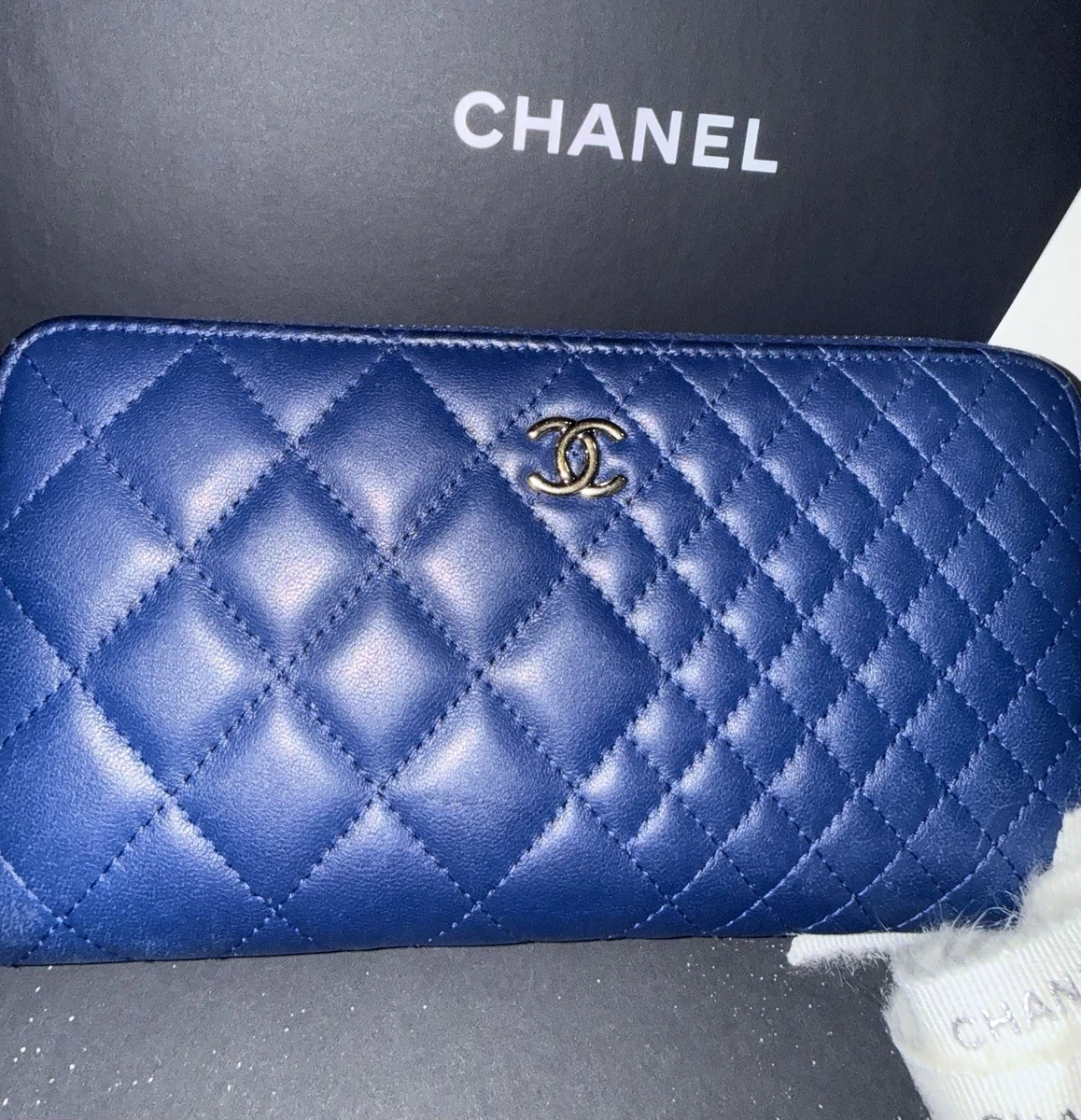 CHANEL Leather Blue Wallets for Women for sale | eBay