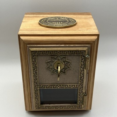 Antique USPS P O Post Office Postal Box Door Bank With a Key 1969