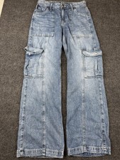 Aeropostale Light Grey Mid Rise Utility Cargo Pants