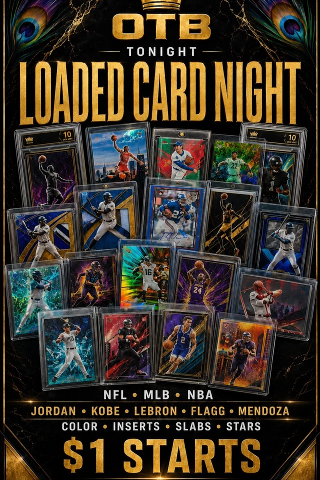 Loaded Card Night! NFL MLB NBA Stars • Color • Inserts | $1 Starts