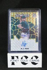 2021 Panini Mosaic - Scripts A.J. Puk #SCR-AP Gold Prizm (AU)