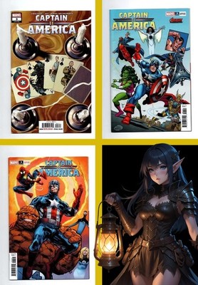 3X Captain America #3 including 2x VARIANTS Vol.11 Marvel Comics 2023