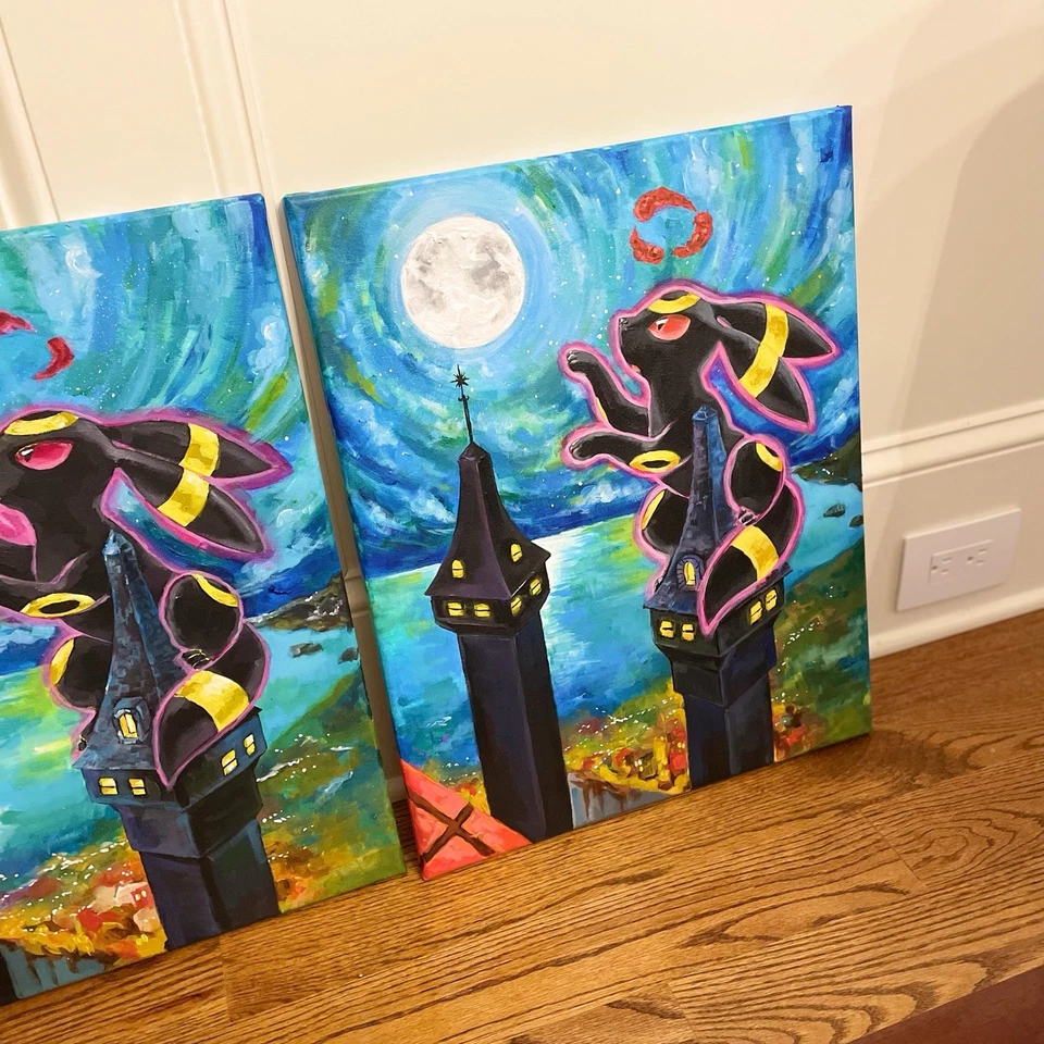 Tarjeta Pokémon Personalizada Pintura Original 16x20” para Armario y Sala de Juegos Foto 3 de 4