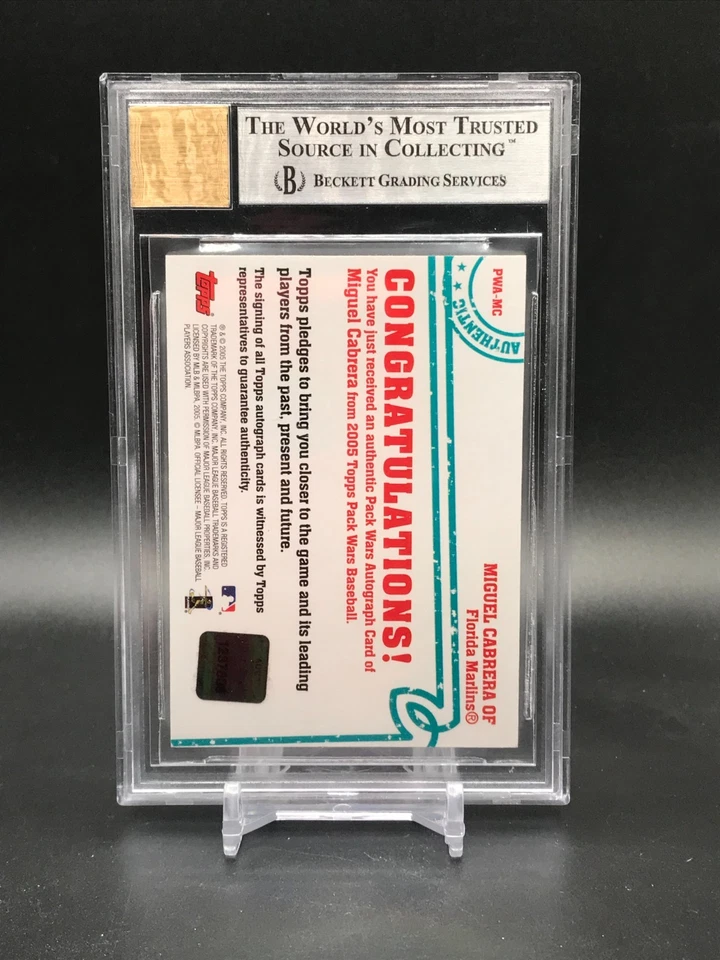 Miguel Cabrera Autographs On-Card 2005 Topps Pack Wars #PWA-MC BGS 8.5/10 - Image 2 of 2