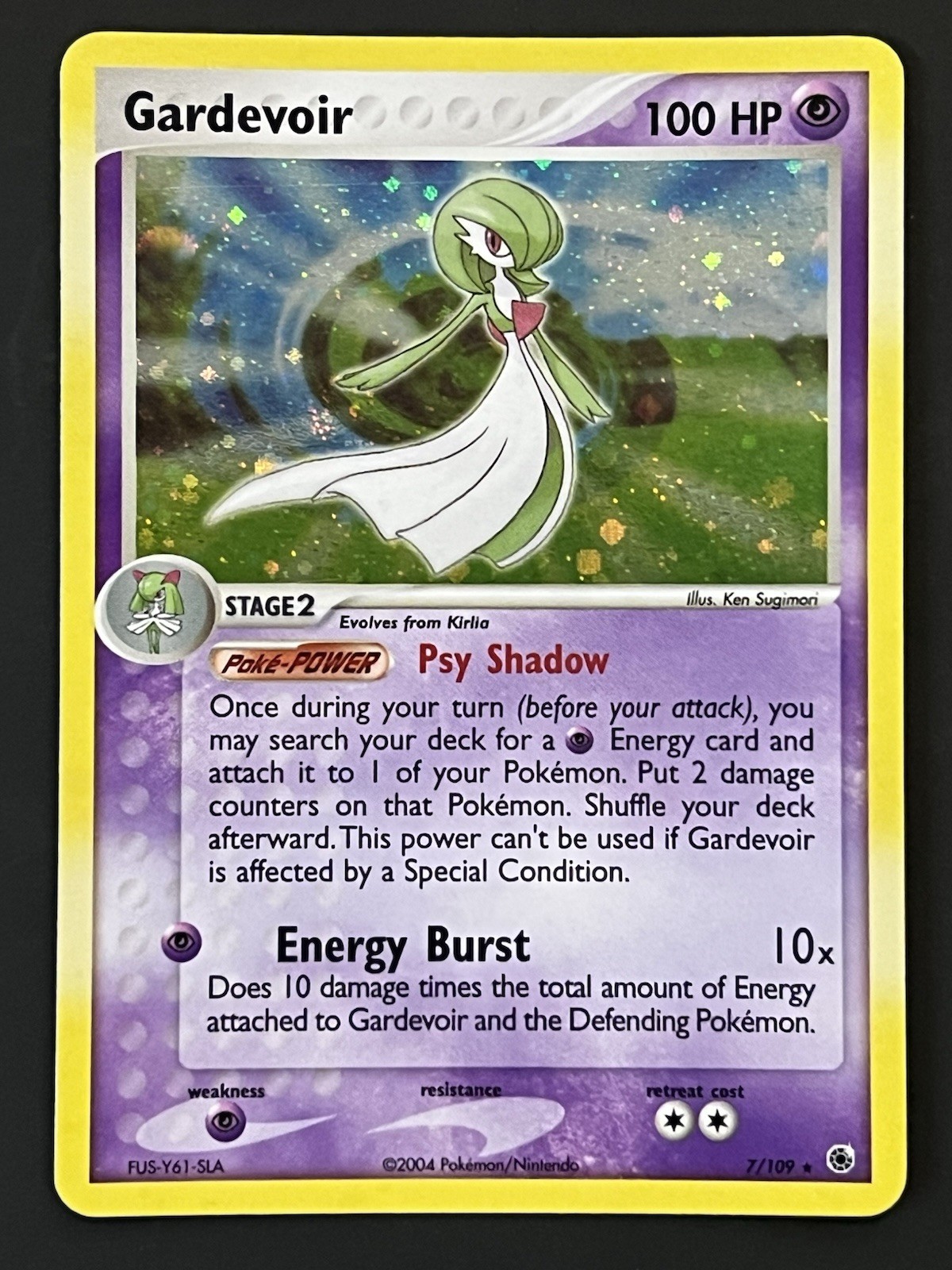 Pokemon Gardevoir 7/109 ex Ruby & Sapphire SWIRL NM