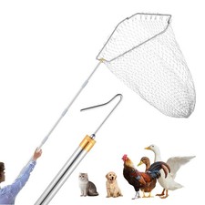 Chicken Catching Net ,30 to 75 inches Adjustable Pole Chicken Catcher Leg Hoo...