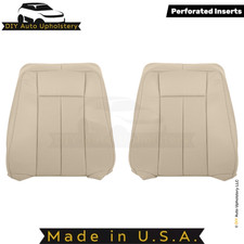 2007-2014 For Ford Expedition Leatherette Perf Front Top Seat Covers Camel