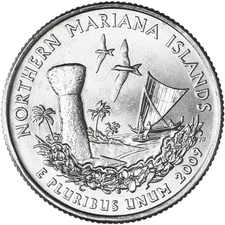 2009 P Territories Quarter Northern Mariana Islands BU CN-Clad US Coin