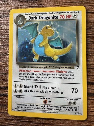 Pokémon Dark Dragonite Holo Rare TCG Card 5/110 Legendary Collection (VLP)