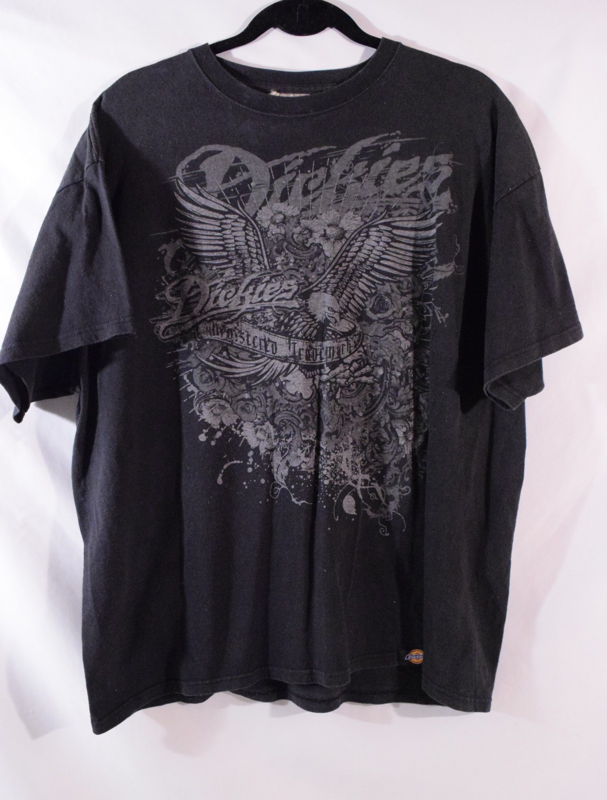 Dickies Y2K Graphic T-Shirt Men’s Large Black Layered Look Vintage Style