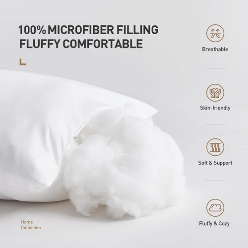 Premium Polyester Stuffer Square Form Sham Throw Pillow Inserts, 16X16 Inch(4... - Picture 2 of 7