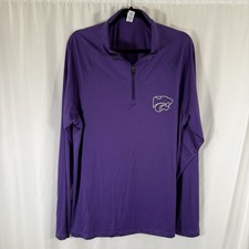 K State ALO Jacket Women's XL Purple 1/4 Zip Long Sleeve Turtleneck Pullover