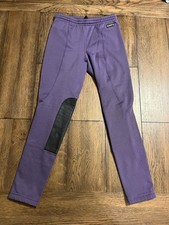 KERRITS Youth Girls Equestrian Purple Herringbone Fleece Lining Size Large
