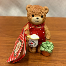 1980 Lucy And Me Bear With Watering Can and Plant Figurine Enesco New with Tag
