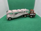 vintage mini tonka car hauler red cab