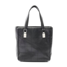 Chanel Chocolate Bar Leather Tote Bag Women Black One Size