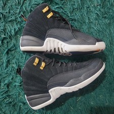 Nike Air Jordan 12 Retro Reverse Taxi Black Gold GS Youth Size 6Y Sneakers