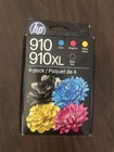 4 PACK HP GENUINE 910XL BLACK & 910 CMY COLOR INK BRAND NEW EXP 2028