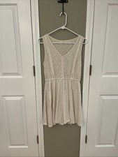 Copper Key Cream Lace Dress Lined Size Large Sleeveless