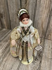 Old Cottage Toys Royal Lady Doll With Tag 9” Handmade In Great Britain