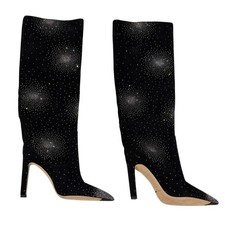  DS24 JIMMY CHOO 2 Left Mavis Knee High Boots Size 37