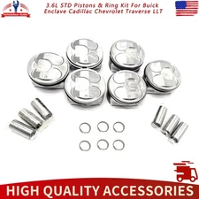 STD Pistons & Rings Fit 3.6L GM Chevy Traverse Buick Enclave 12616971 12616972