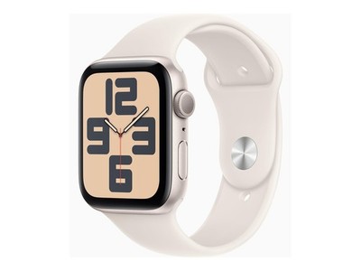 APPLE Watch SE GPS 44mm Starlight Aluminium Case, Starlight Sport Band - M/L