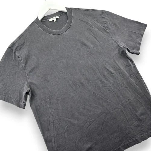 Madewell Mens Med T-Shirt Gray Cotton Short Sleeve Crewneck Garment Dyed Solid
