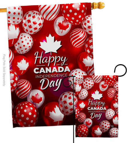 Happy Canada Day Garden House Flag Set Provinces Canadian Territories Region ...
