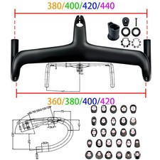 Carbon Fiber Road Bike Handlebars 28.6MM 7 Degrees Full Internal Cable Routing