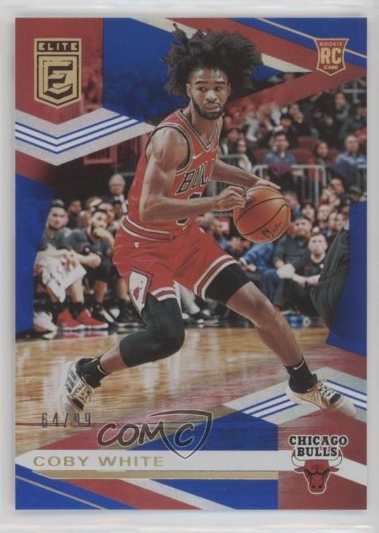 2019-20 Donruss Elite Rookies Blue /99 Coby White #120 Rookie RC