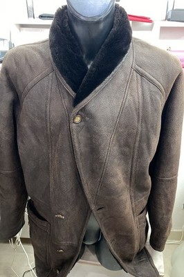 Schafleder Shearling Vittorio Forti Herren Größe 52 Farbe Brown Cod. AE153