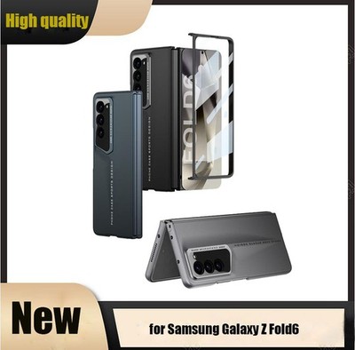 Matte Phone Case with Tempered Glass for Samsung Galaxy Z Fold6 Protectors