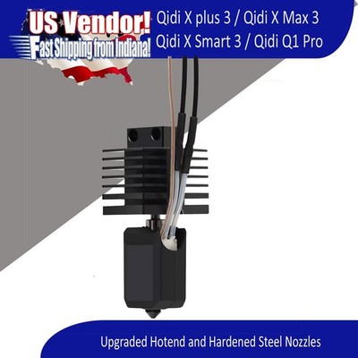 Hotend For Qidi X Max3, Plus 3, Q1-Pro, Qidi X Smart & Hardened Steel Nozzles