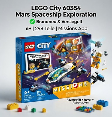 LEGO City 60354 Mars Spaceship Exploration NEU & OVP | 298 Teile | Raumschiff +