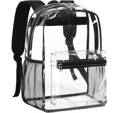 Heavy Duty Clear Backpack Large Clear Backpacks for School See Through Backp...