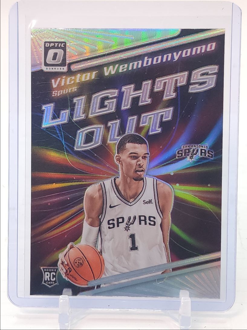 VICTOR WEMBANYAMA 2023-24 DONRUSS OPTIC LIGHTS OUT ROOKIE HOLO RC Q4762