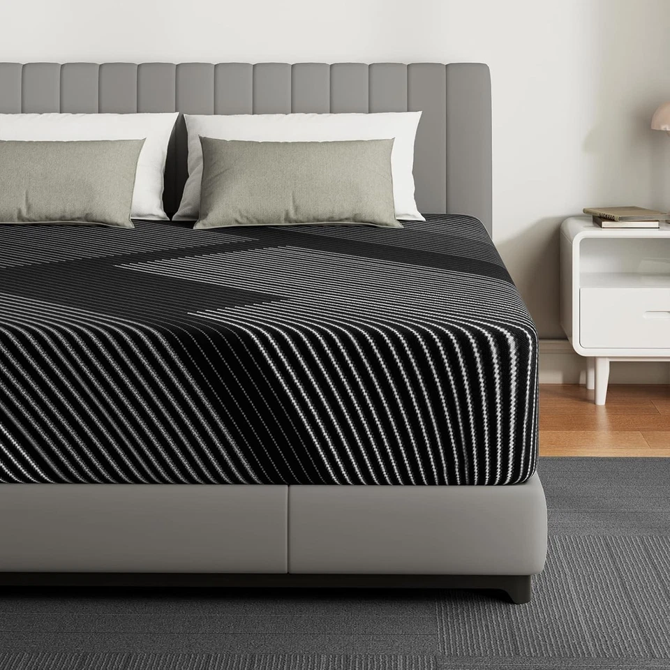 KOW Cooling Gel Memory Foam Medium-Firm Mattress for Pressure Relief & Soundly Sleep