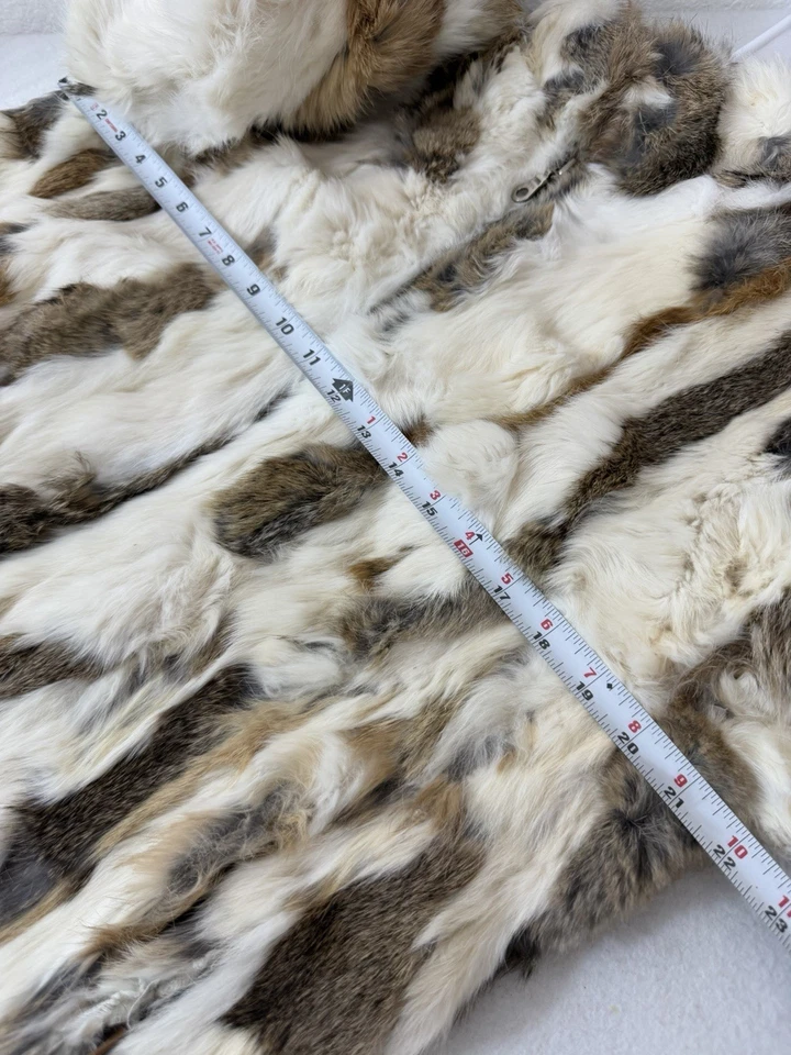 Wilsons Leather Maxima Women’s XL Full Zip Rabbit Fur Jacket *Damaged* Scrap - Image 3 of 4